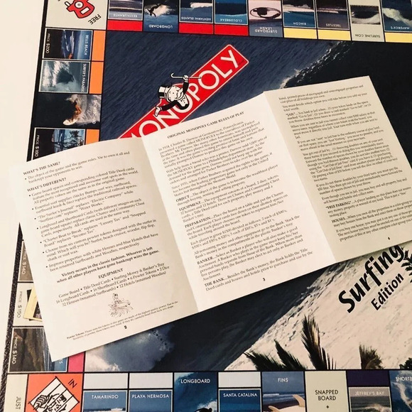 2003 Monopoly Surfing Edition Board Game Complete - Picture 15 of 16